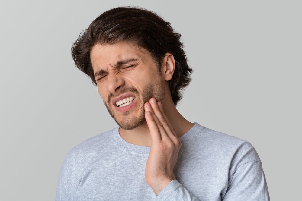 Dental,Problems,Concept.,Man,Suffering,From,Bad,Toothache,,Empty,Space